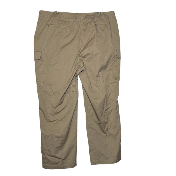 Land’s End Women’s Cargo Khaki Pants Size 18W Utility Pockets Tan - Picture 2 of 9